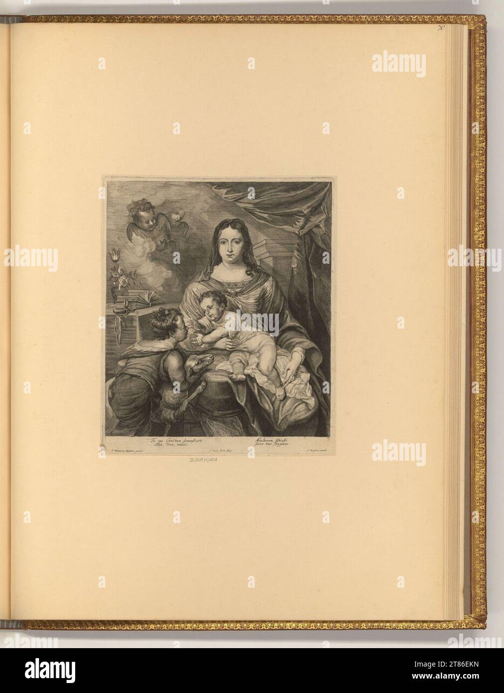 Frans van der Steen (graveur) Maria avec enfant et Johannesknaben. Gravure sur cuivre, gravure 1630-1672, 1630/1672 Banque D'Images