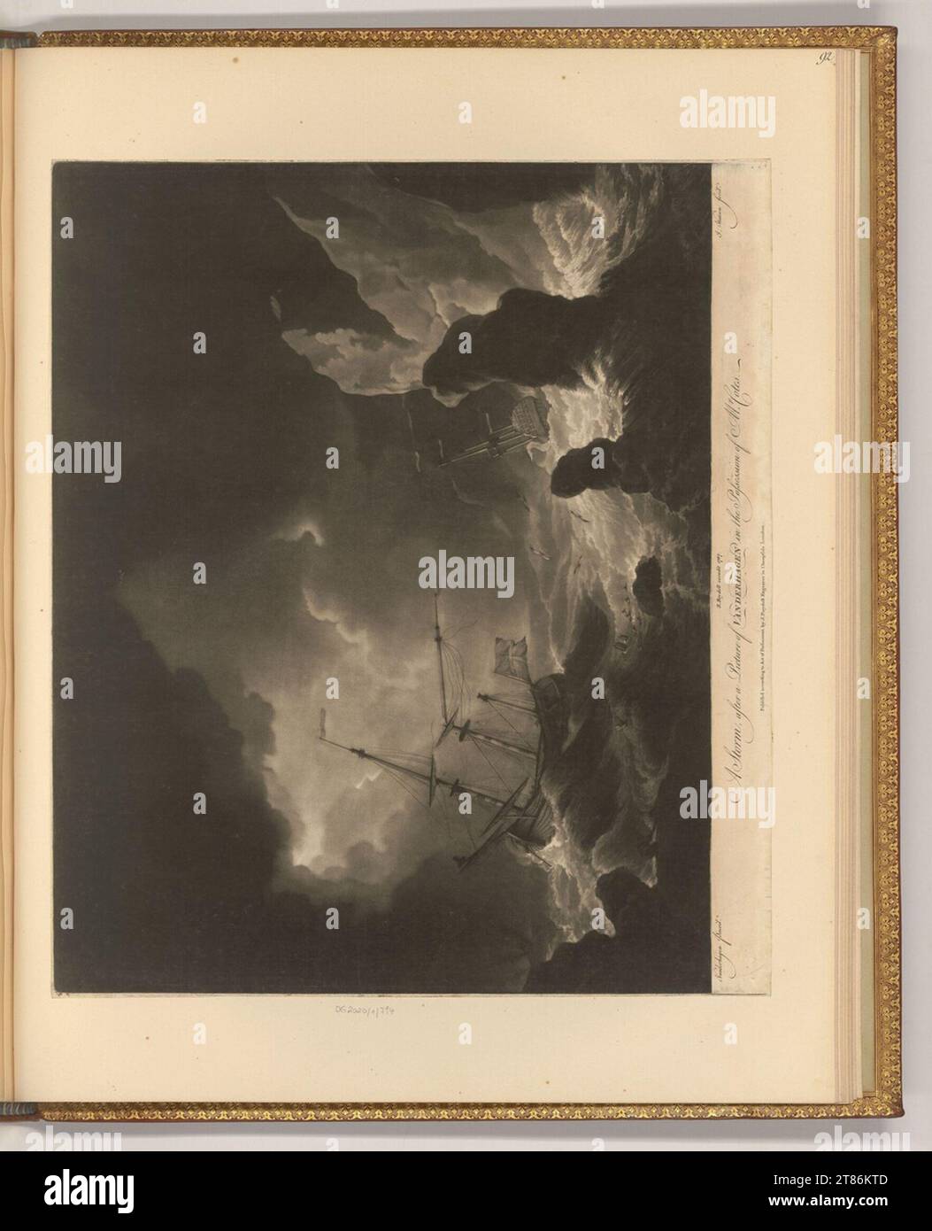 James Watson (graveur) navires dans des mers orageuses. Ski 1767, 1767 Banque D'Images