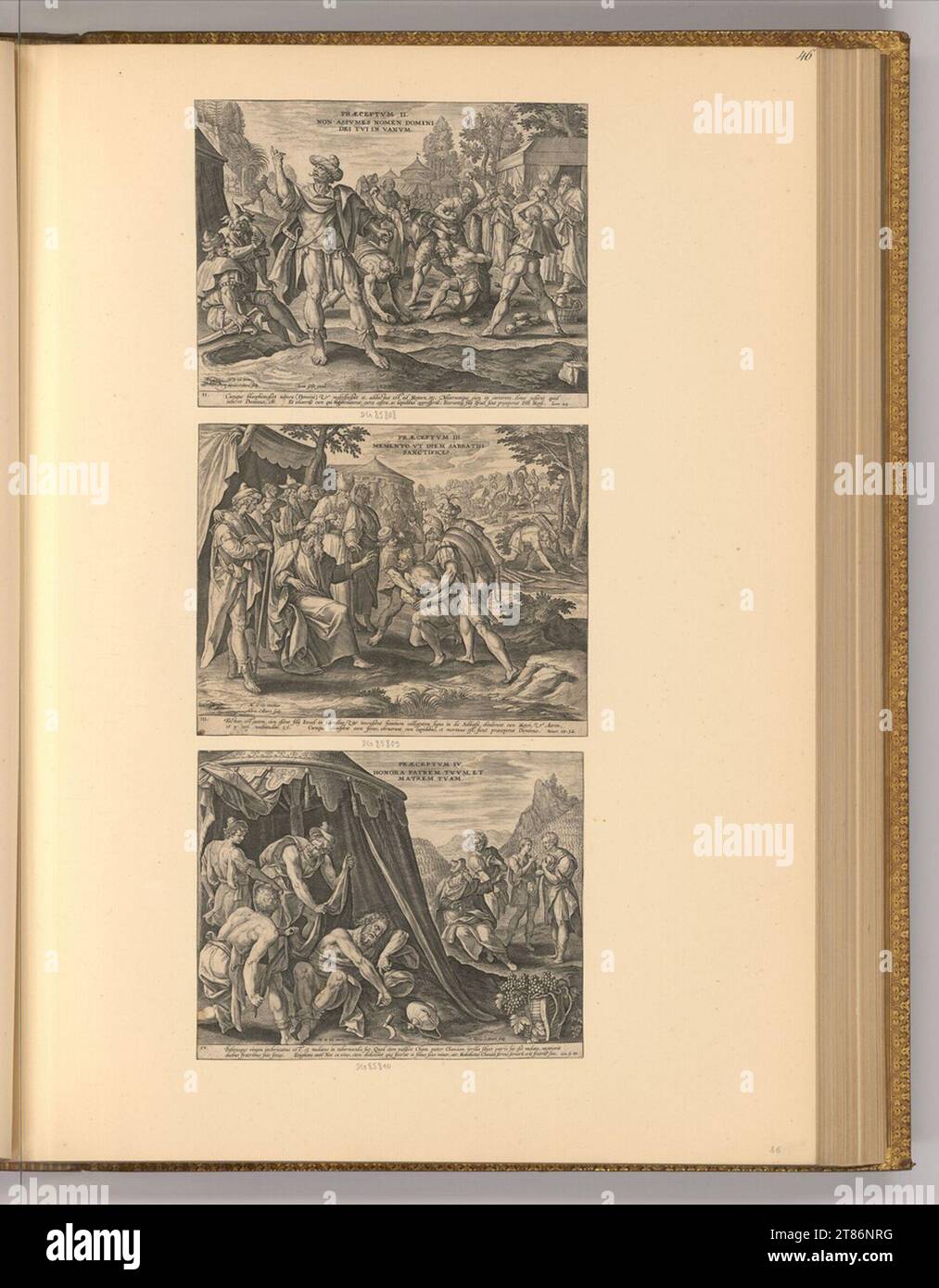 Adriaen Collaert (graveur) partie des dix commandements. Gravure sur cuivre 1587-1636, 1587/1636 Banque D'Images