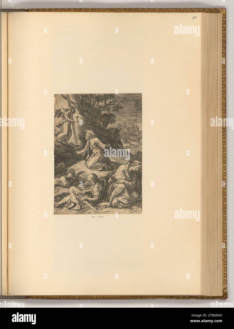 Cornelis Cort (graveur) Christ sur le Ölberg. Gravure sur cuivre 1569, 1569 Banque D'Images