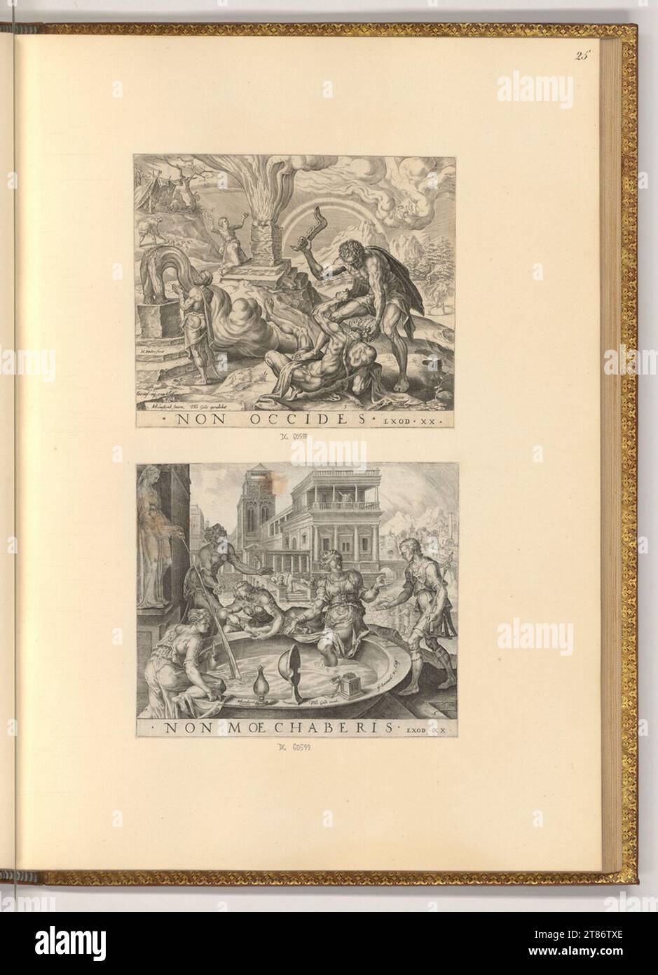 Harmen Jansz. Muller (graveur) les dix Commandements. Gravure sur cuivre imprimée vers 1566 Banque D'Images