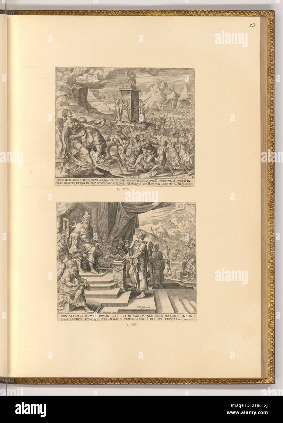 Harmen Jansz. Muller (graveur) les dix Commandements. Gravure sur cuivre imprimée vers 1566 Banque D'Images