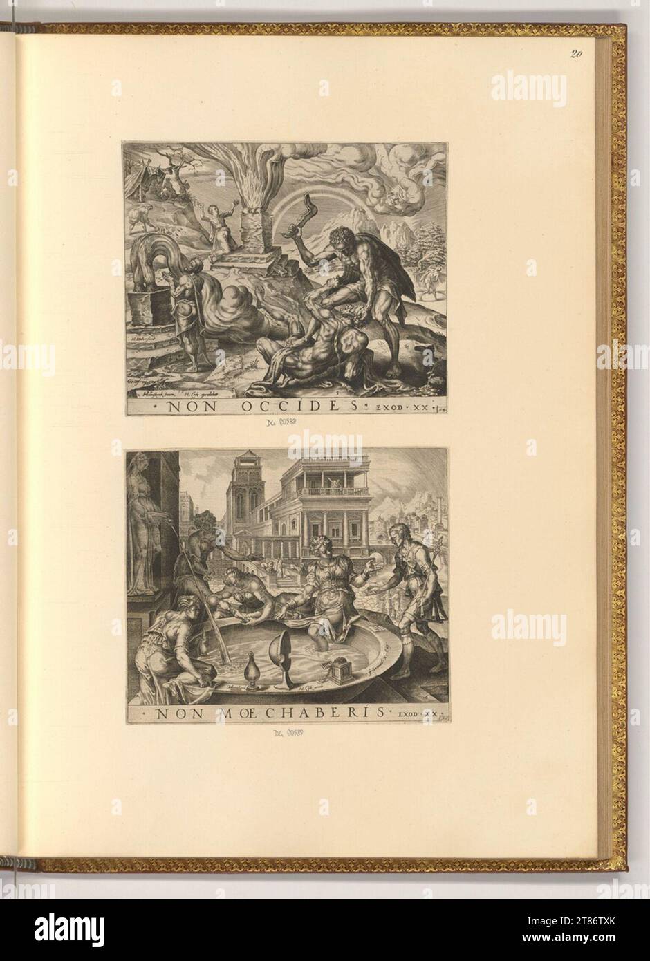 Harmen Jansz. Muller (graveur) les dix Commandements. Gravure sur cuivre imprimée vers 1566 Banque D'Images