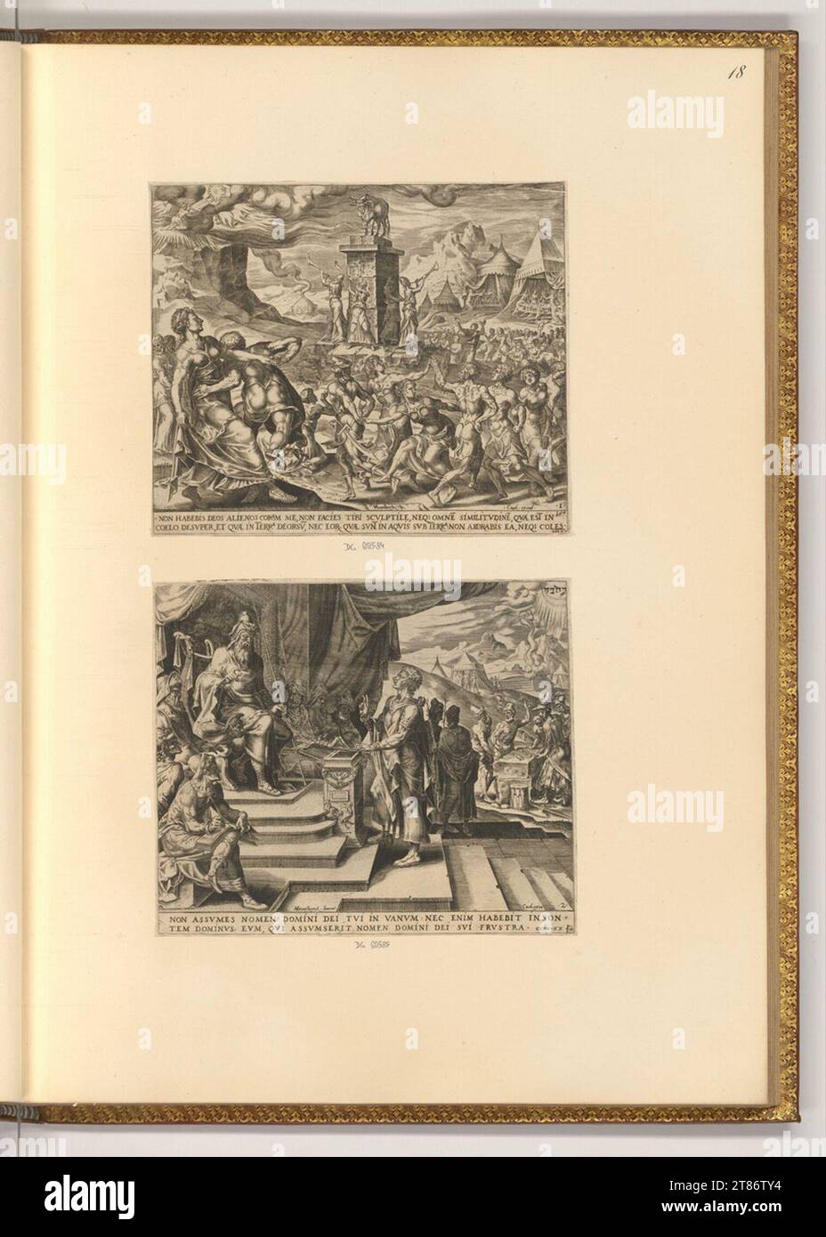 Harmen Jansz. Muller (graveur) les dix Commandements. Gravure sur cuivre imprimée vers 1566 Banque D'Images
