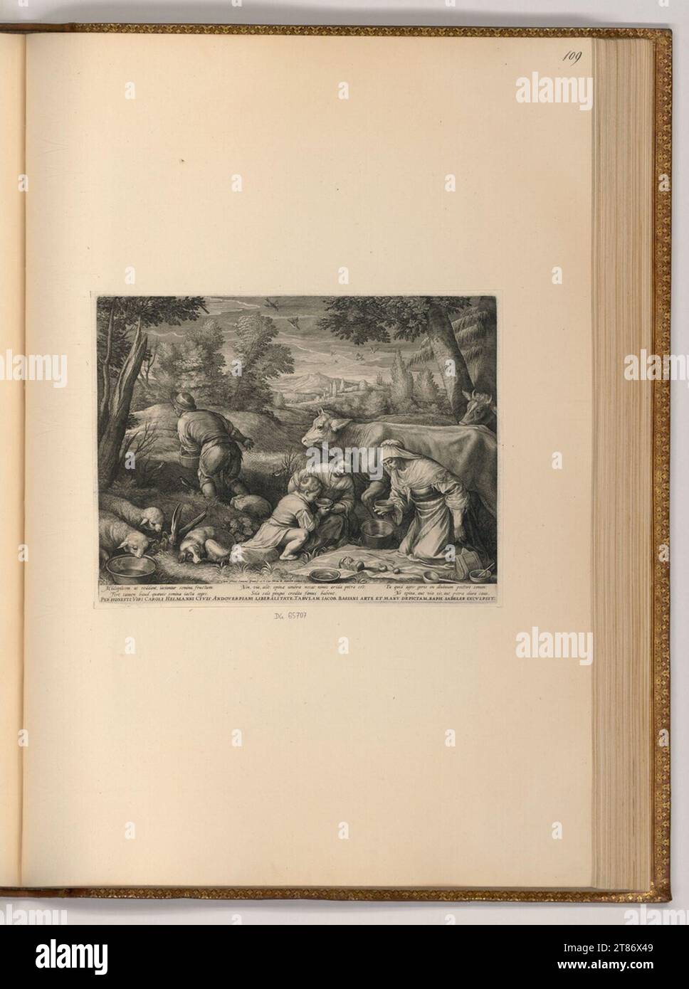 Raphael Sadeler d. Ä. (Graveur) la parabole du semeur. Gravure sur cuivre 1601, 1601 Banque D'Images