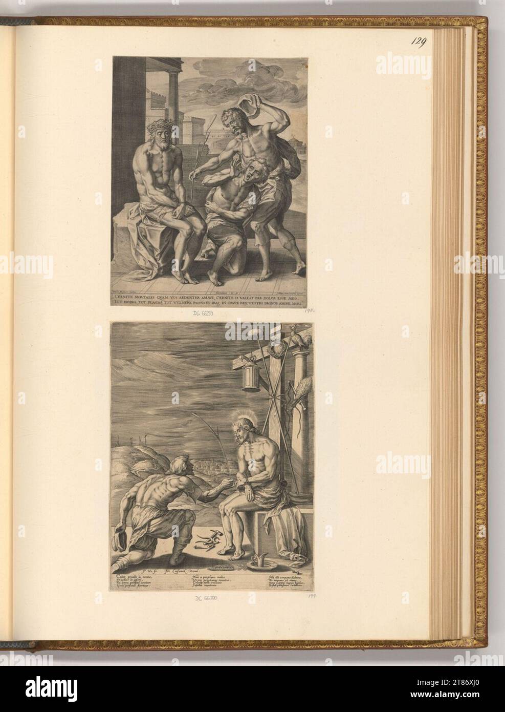Hieronymus Wierix (graveur) la moquerie du Christ après le couronnement complet. Gravure sur cuivre avant 1586 ; 1570-1620 Banque D'Images
