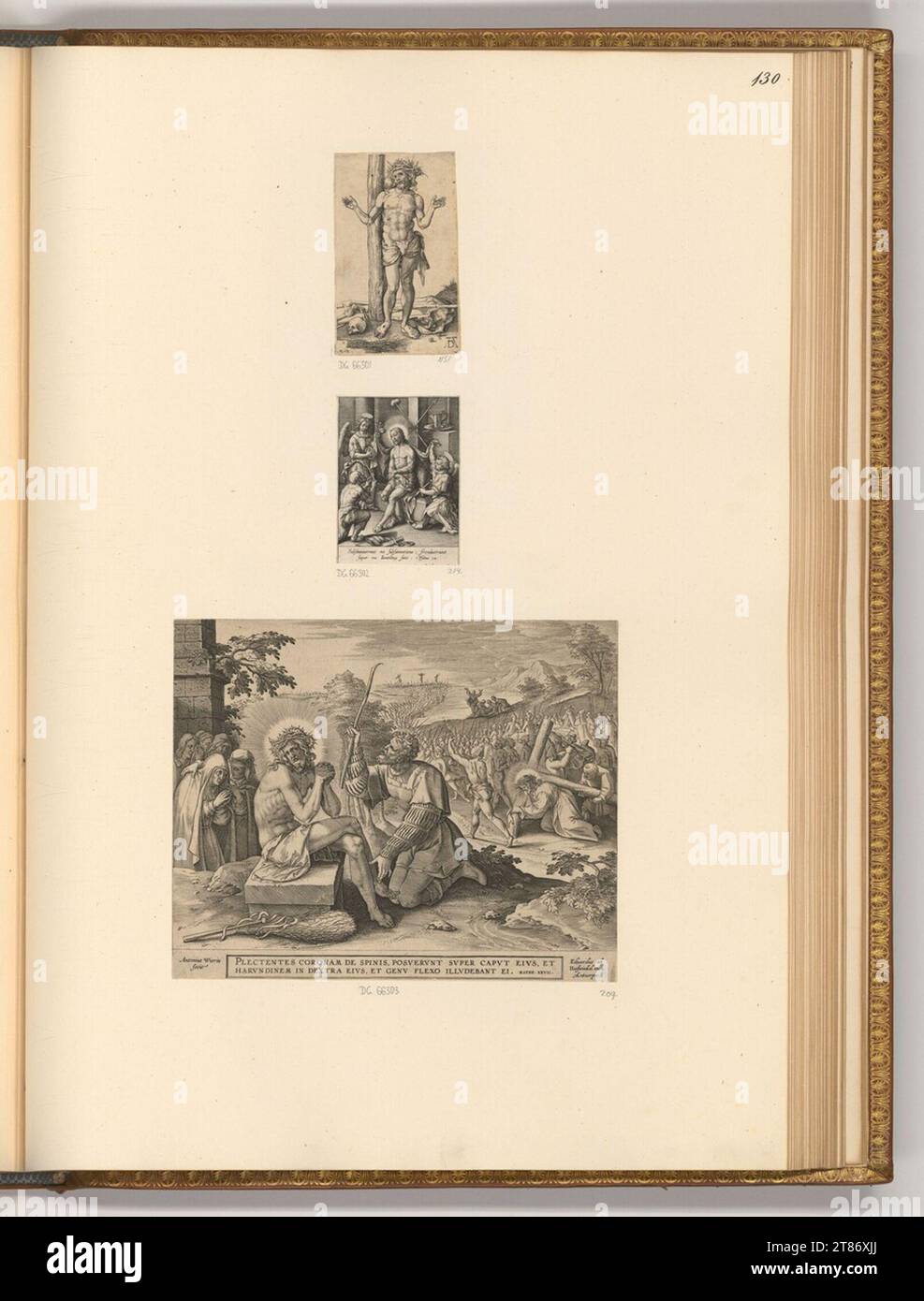 Künstlerfamilie Wierix (an der Entstehung Beteiligte r) Ecce Homo ; la moquerie du Christ après le couronnement complet. Gravure sur cuivre 1570-1620, 1570/1620 Banque D'Images