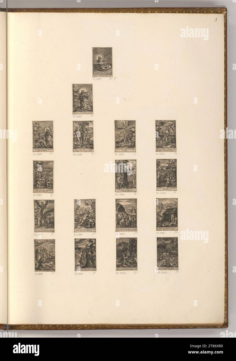 Jan Wierix (Ausführende r Künstler in) scènes de la Genèse. Gravure sur cuivre 1570-1620, 1570/1620 Banque D'Images