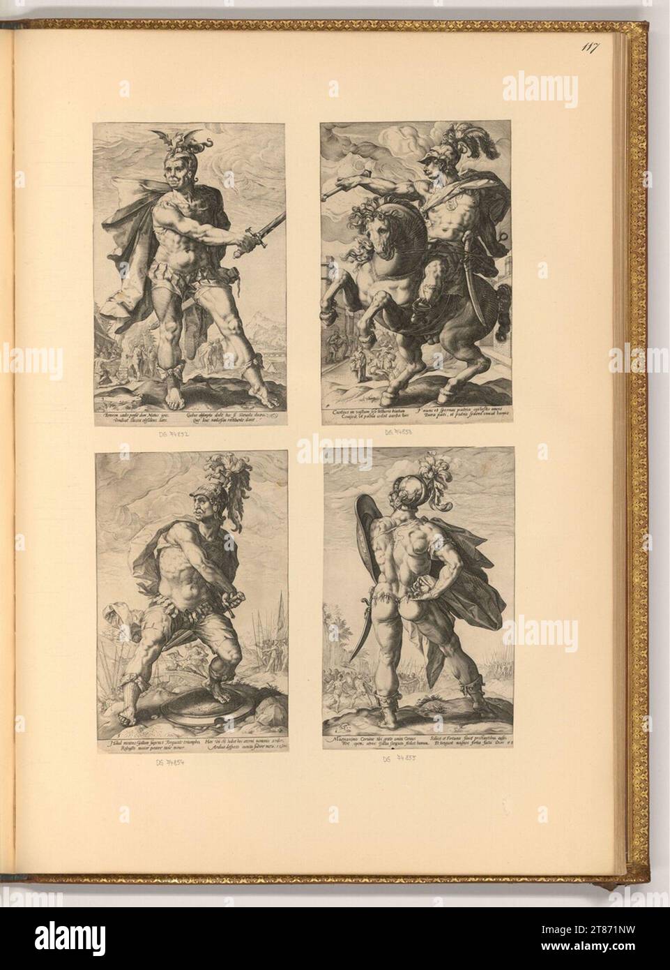 Hendrick Goltzius héros romains (Jacobs). Gravure sur cuivre 1586-1596, 1586/1596 Banque D'Images