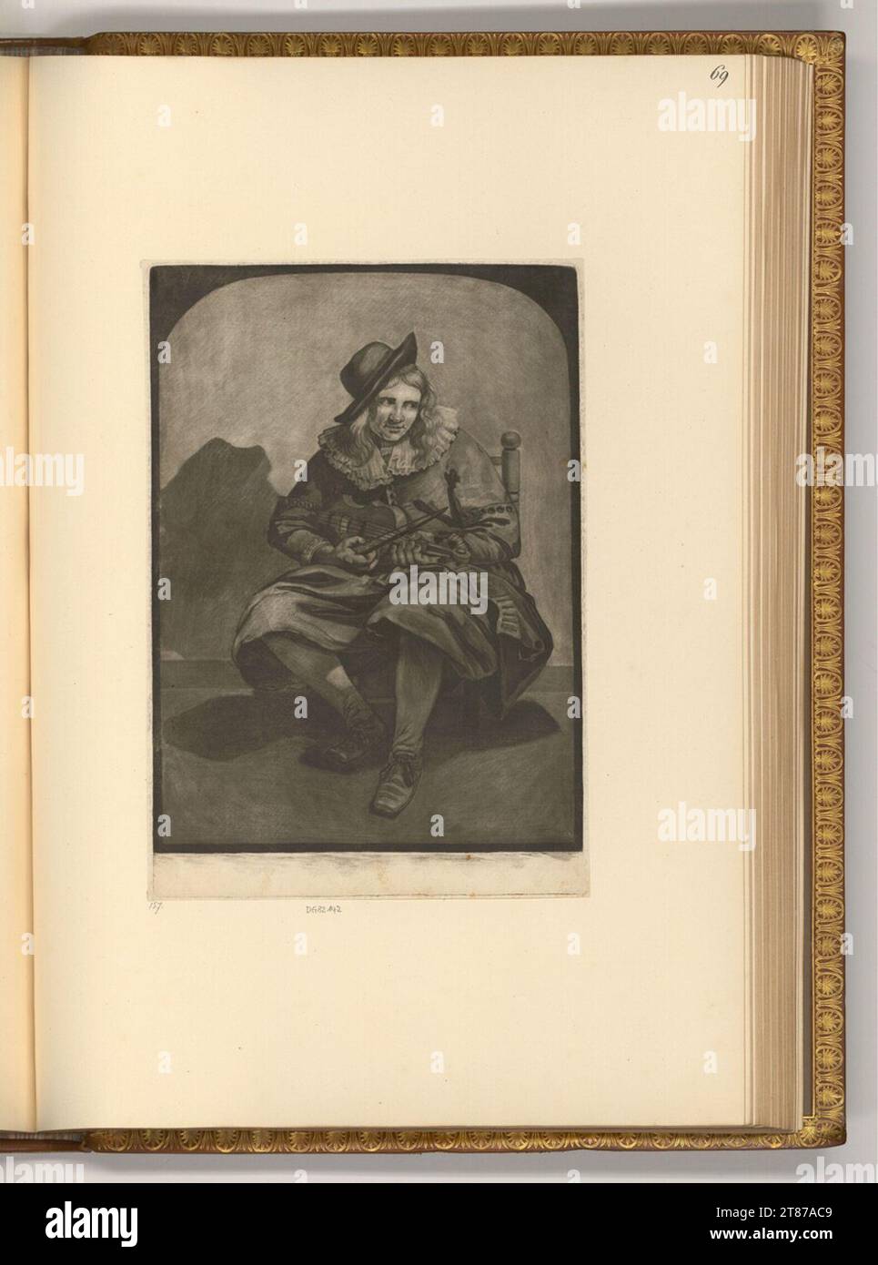 Wallerand Vaillant (graveur) le violoniste. Ski 1640-1677, 1640/1677 Banque D'Images