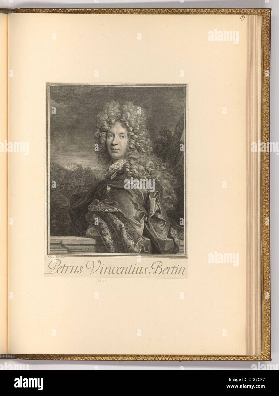 Cornelis Martinus Vermeulen (graveur) Pierträt Pierre Vincent Bertin. Gravure sur cuivre 1694, 1694 Banque D'Images