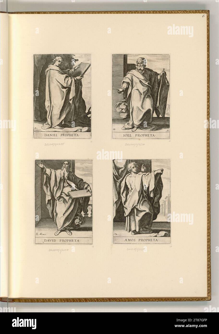 Raffaello Schiaminossi (graveur) Prophète. gravure 1609, 1609 Banque D'Images