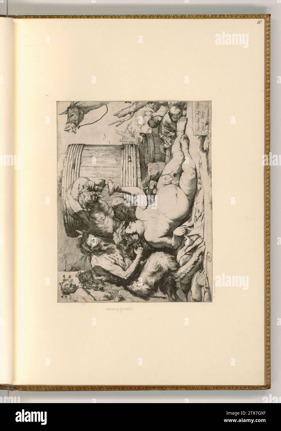 Giuseppe Ribera Trunkener Silen. gravure 1628, 1628 Banque D'Images