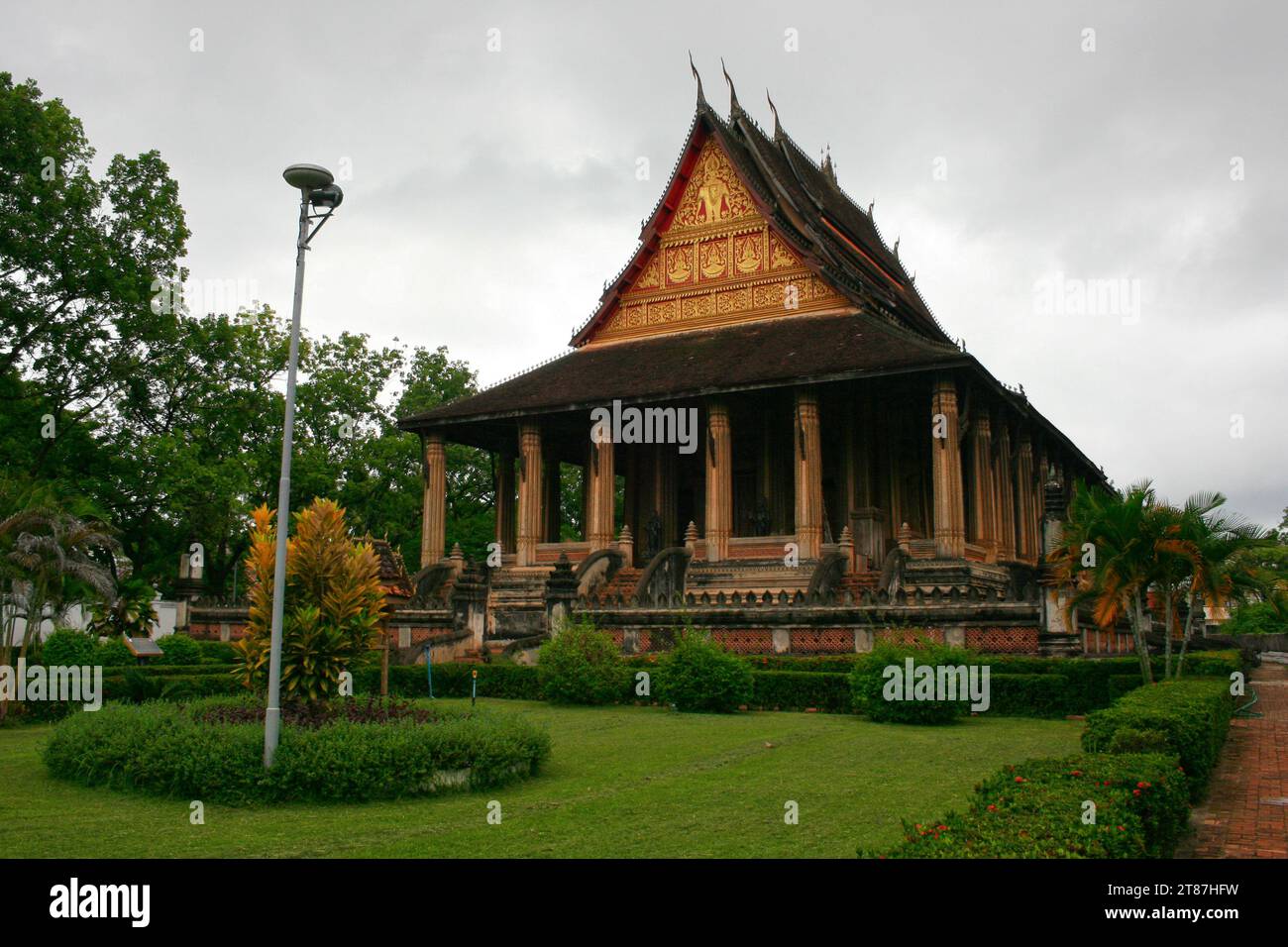 Haw Phra Kaew, est l'une des attractions touristiques les plus visitées à Vientiane, Laos. Banque D'Images