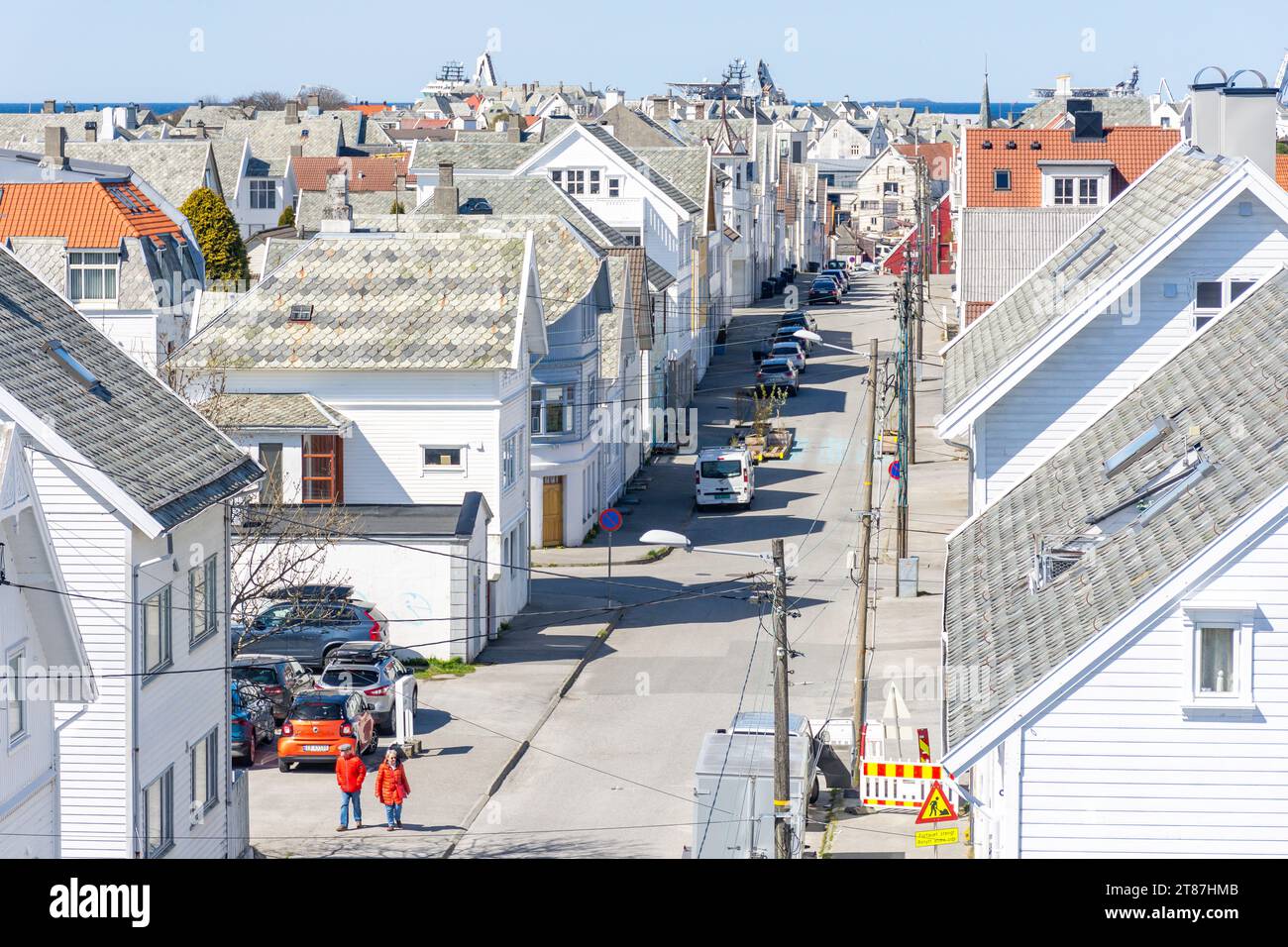 Scène de rue, Sundgata, Haugesund, Comté de Rogaland, Norvège Banque D'Images