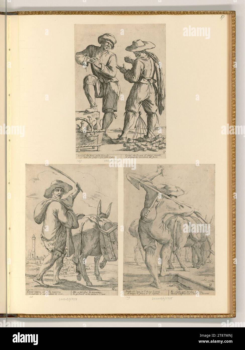 Giuseppe Maria Mitelli (graveur) concessionnaire. gravure 1660, 1660 Banque D'Images