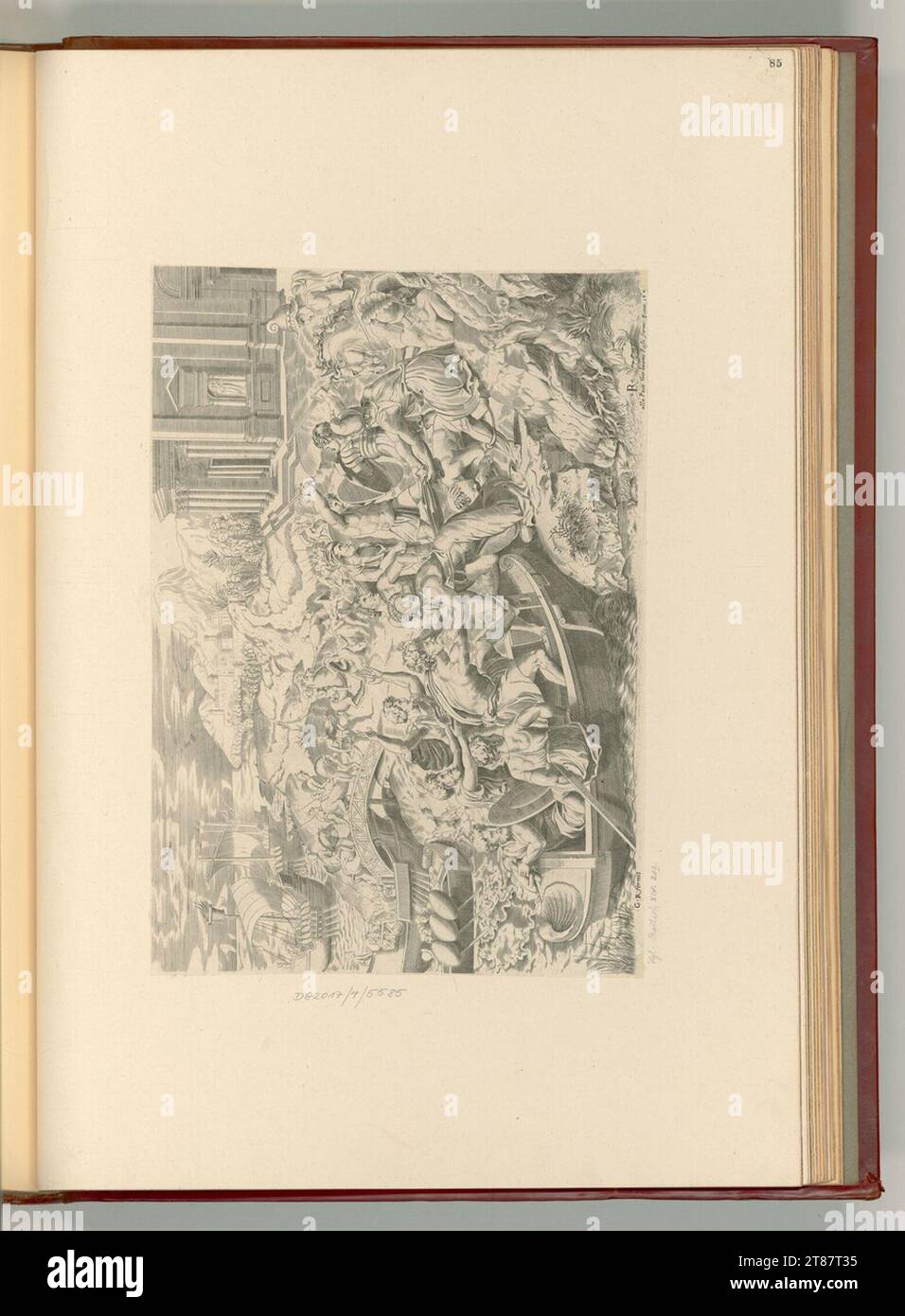 Giovanni Giacomo de Rossi (an der Entstehung Beteiligte r) le vol d'Helena. Gravure sur cuivre, gravure 1642, 1642 Banque D'Images