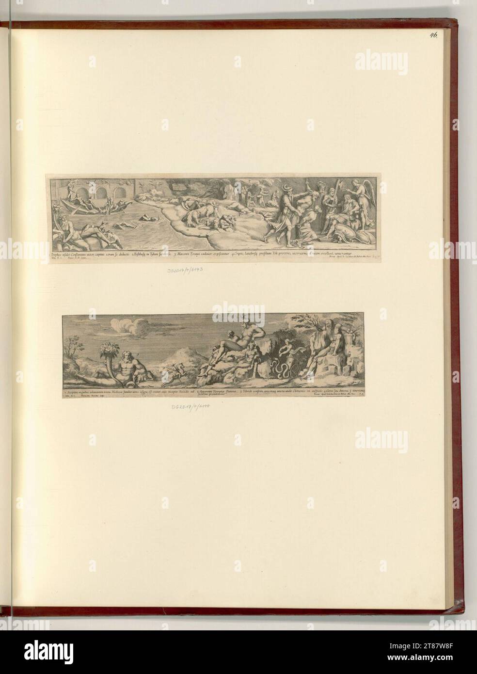 Giovanni Giacomo de Rossi (an der Entstehung Beteiligte r) scènes de bataille ; représentation allégorique. gravure 1635-1700, 1635/1700 Banque D'Images