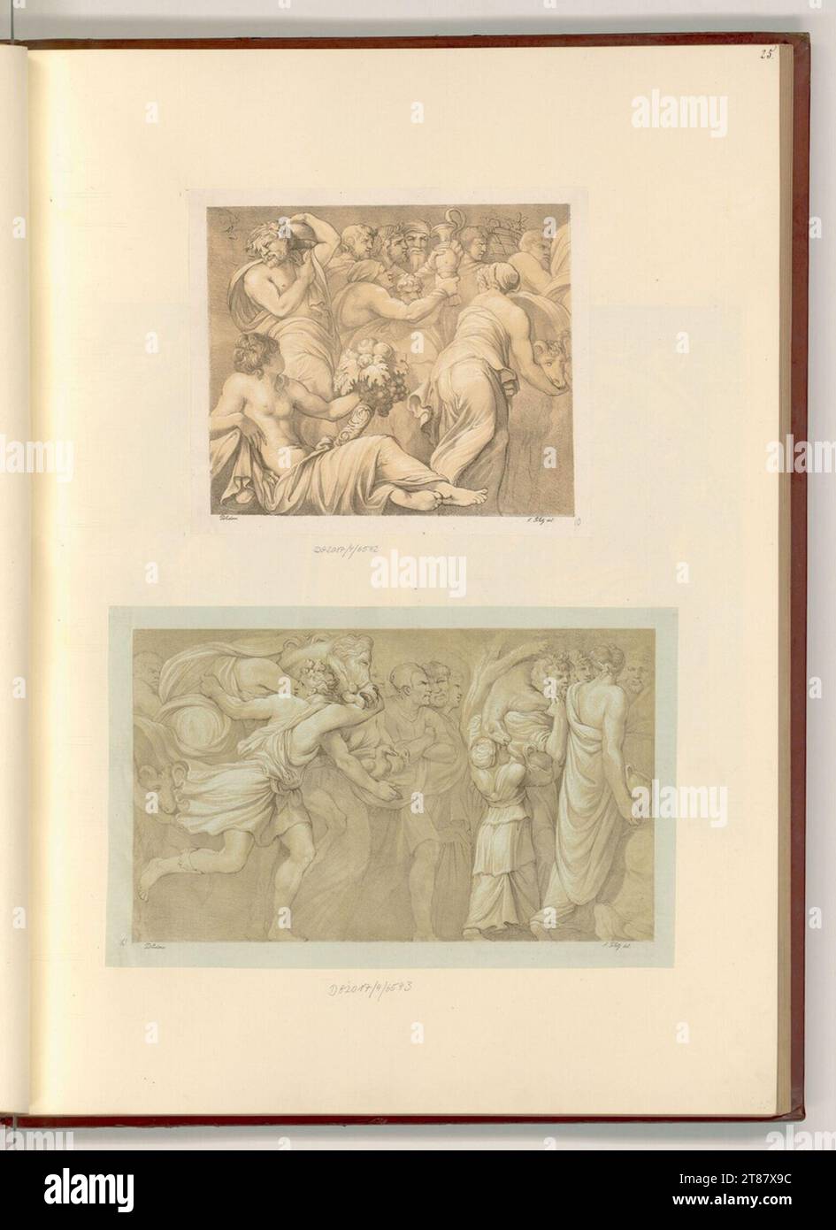 Ferdinand Piloty der Ältere (le plus ancien) représentations du Niobe Fries, Palazzo Milesi (Rome). Lithographie 1800-1844, 1800/1844 Banque D'Images