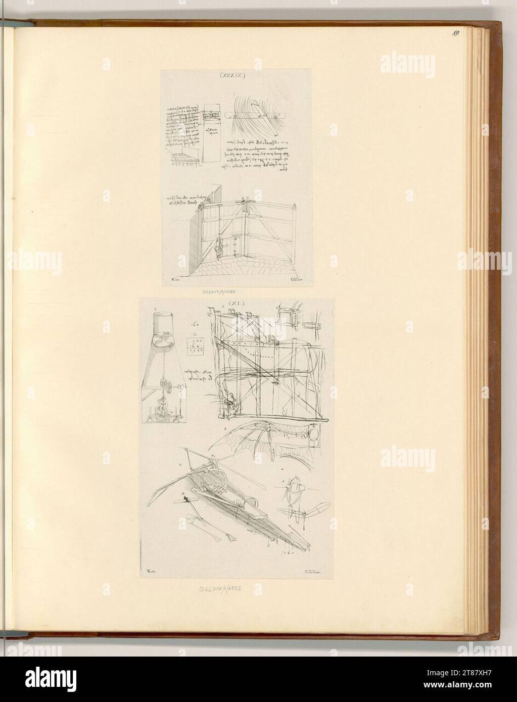 Carlo Giuseppe Gerli (graveur) études techniques. gravure 1784, 1784 Banque D'Images