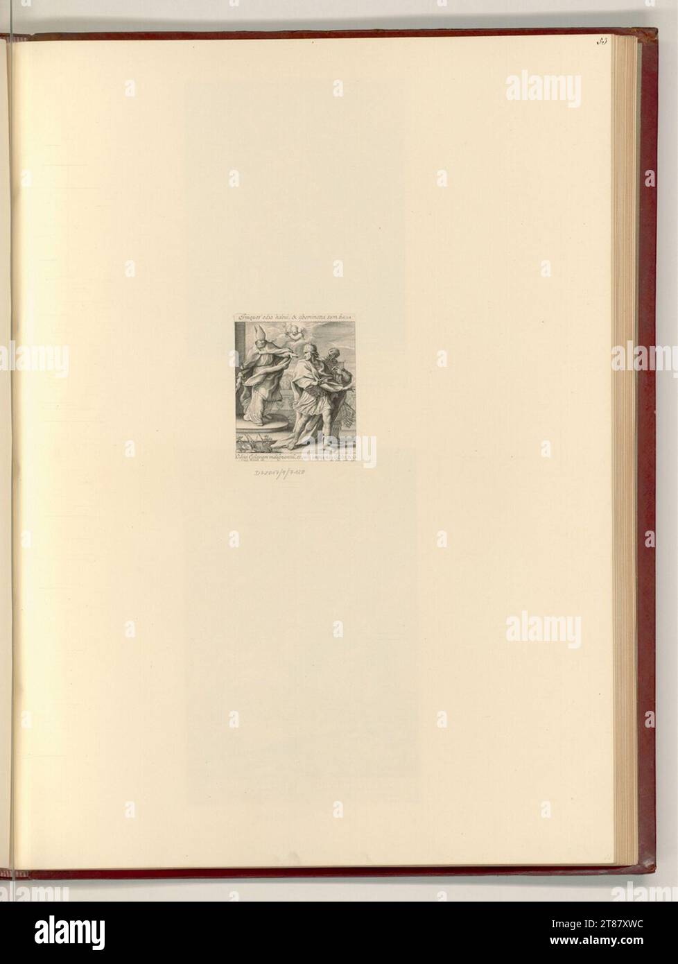 Guillaume Vallet (graveur) allégorie sur un empereur indigne et pape. Gravure sur cuivre 1650-1704, 1650/1704 Banque D'Images