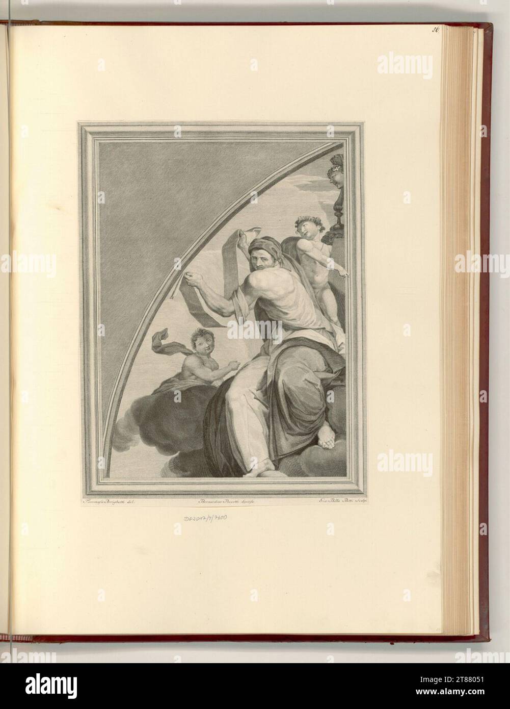 Giovanni Battista Betti (graveur) Prophète (Bogensegment). Gravure sur cuivre, gravure 1750-1784, 1750/1784 Banque D'Images