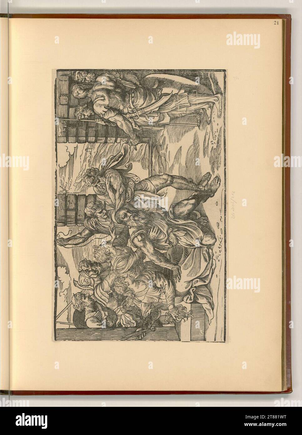 Niccolò Boldrini (Formschneider in) Samson et Delilah. Gravure sur bois 1550-1824, 1550/1824 Banque D'Images
