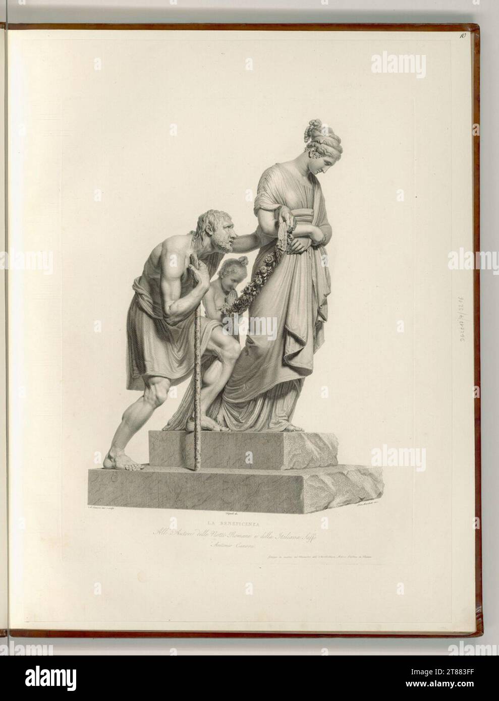 Domenico Marchetti (graveur) Christinenmonument (détail). Gravure sur cuivre, gravure après 1805 Banque D'Images