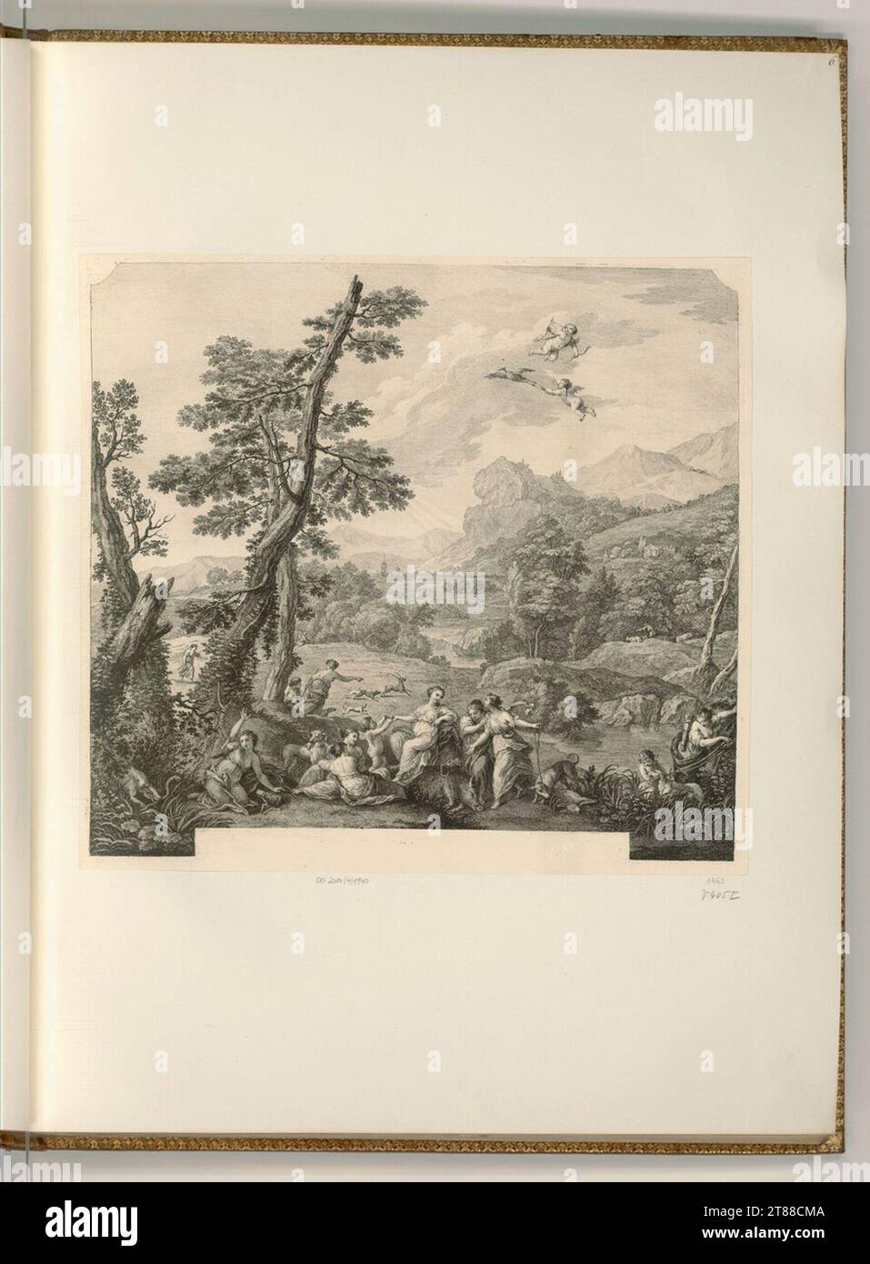 Francesco Bartolozzi (graveur) reste de la Diane avec ses nymphes après la chasse. gravure 1748-1815, 1748/1815 Banque D'Images