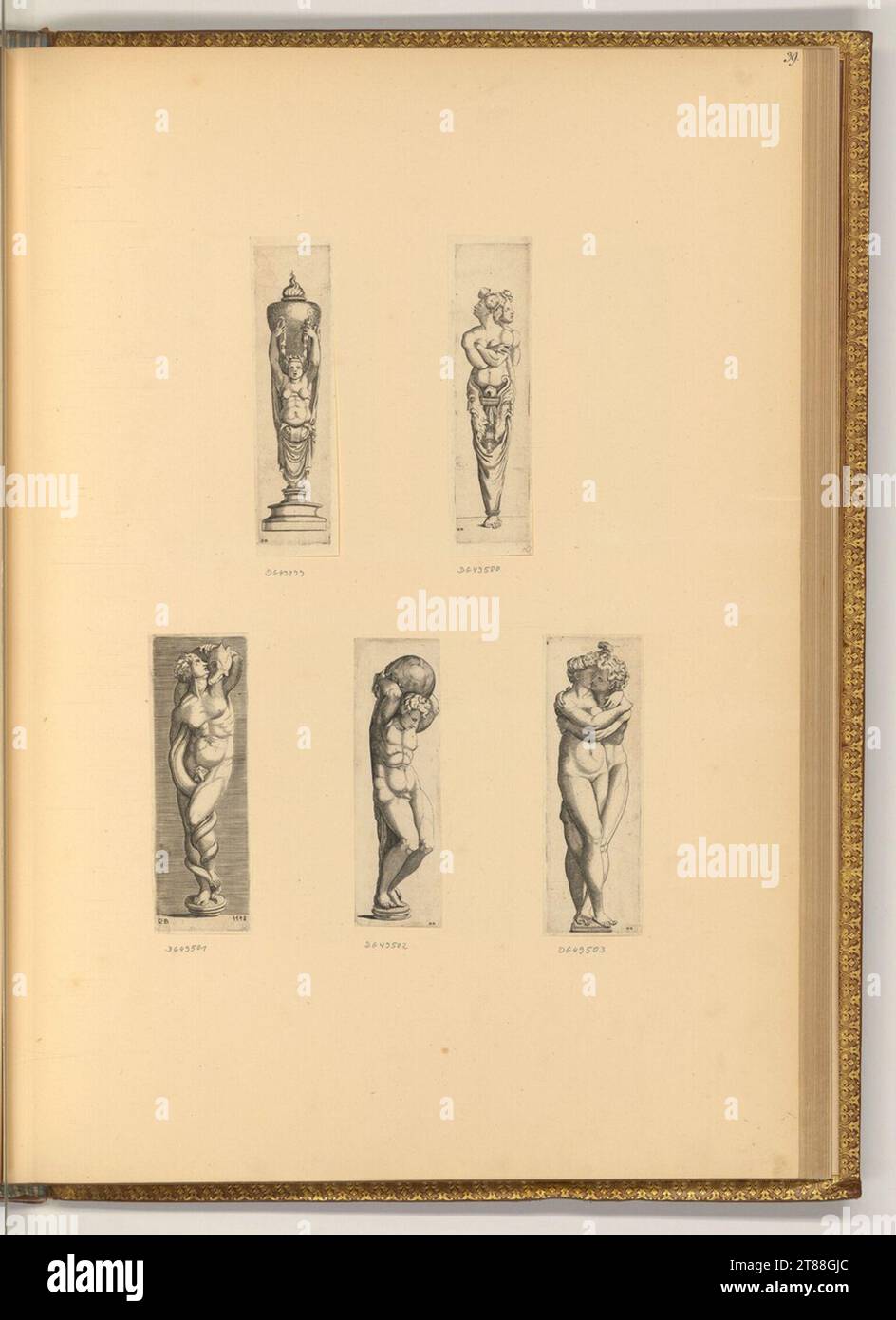 Cornelis Bos (an der Entstehung Beteiligte r) sculptures. Gravure sur cuivre 1530-1556, 1530/1556 Banque D'Images