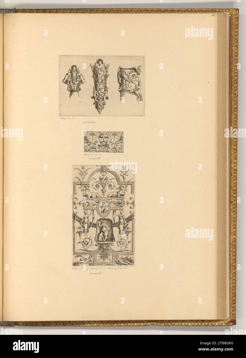 Cornelis Bos (an der Entstehung Beteiligte r) Groteske ; ornement. Gravure sur cuivre, gravure 1530-1556, 1530/1556 Banque D'Images