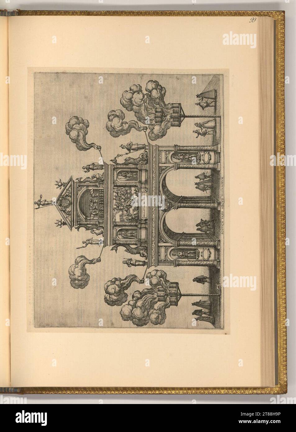 Pieter Van der Borcht (graveur) le dos du bord des Espagnols. Gravure sur cuivre 1602, 1602 Banque D'Images
