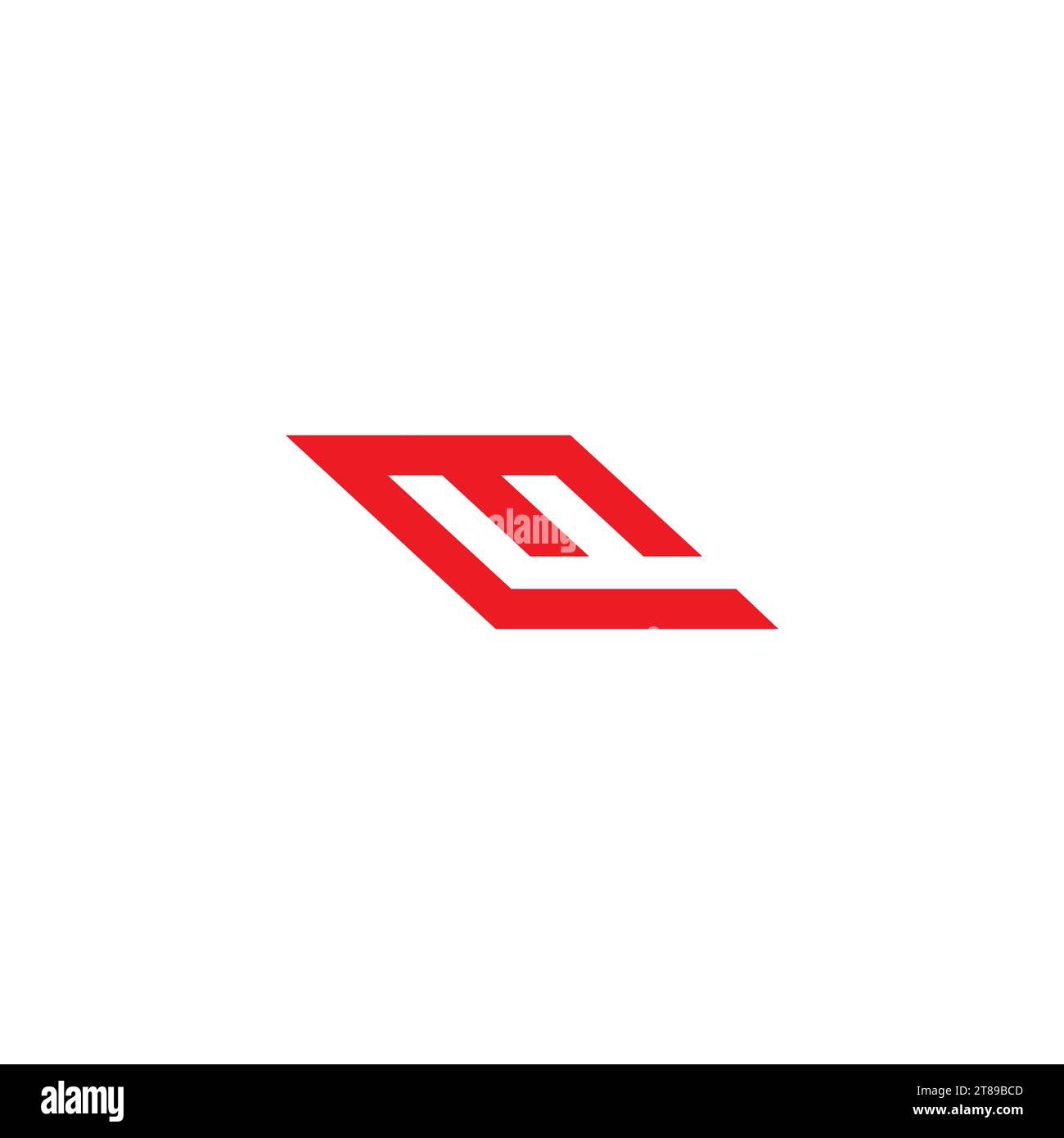 Symbole logo ML avec couleur rouge Illustration de Vecteur