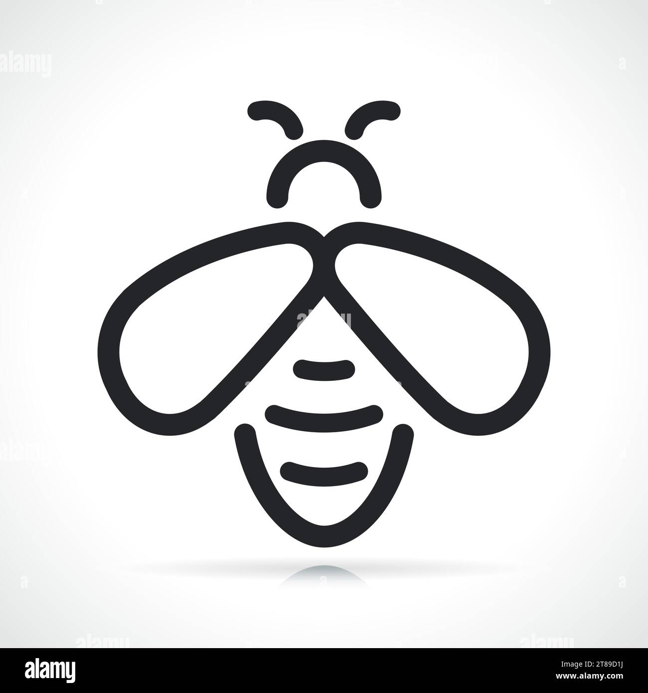 Illustration de l'icône d'abeille sur fond blanc Illustration de Vecteur