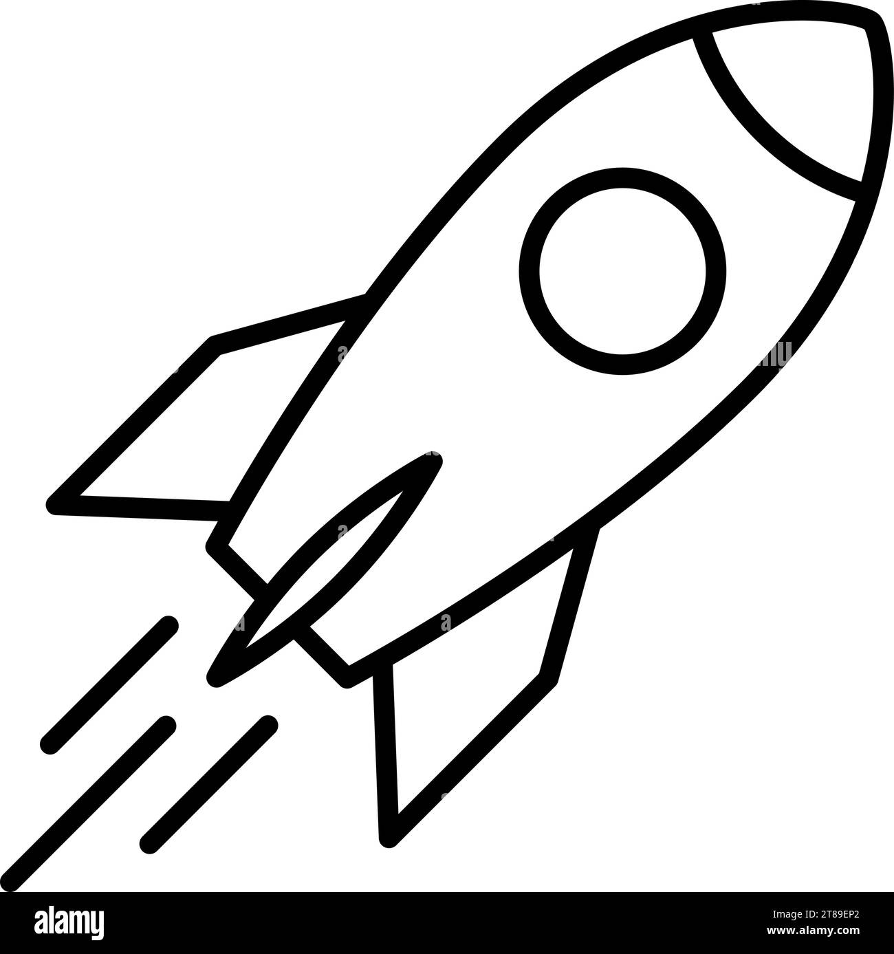 Icône de fusée linéaire comme concept de démarrage de projet d'entreprise Illustration de Vecteur