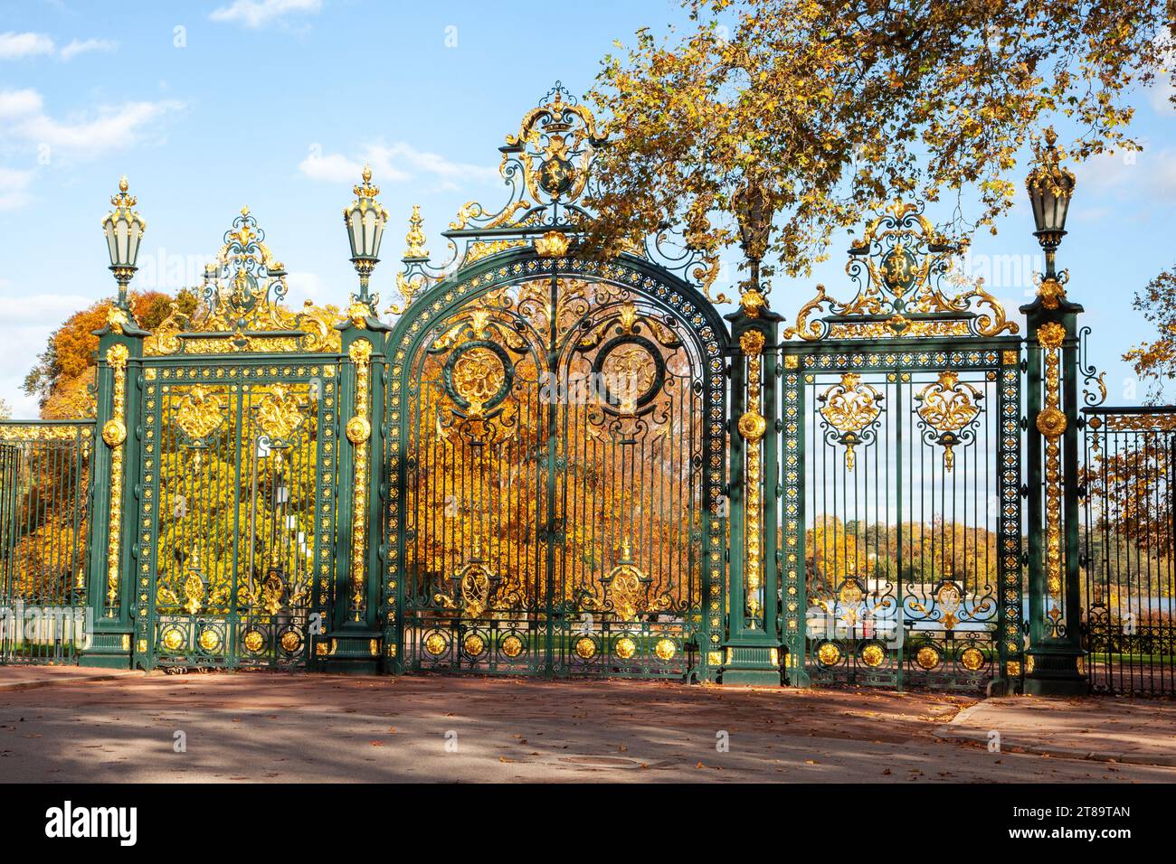 Parc de la tête d'Or à Lyon, France. Banque D'Images