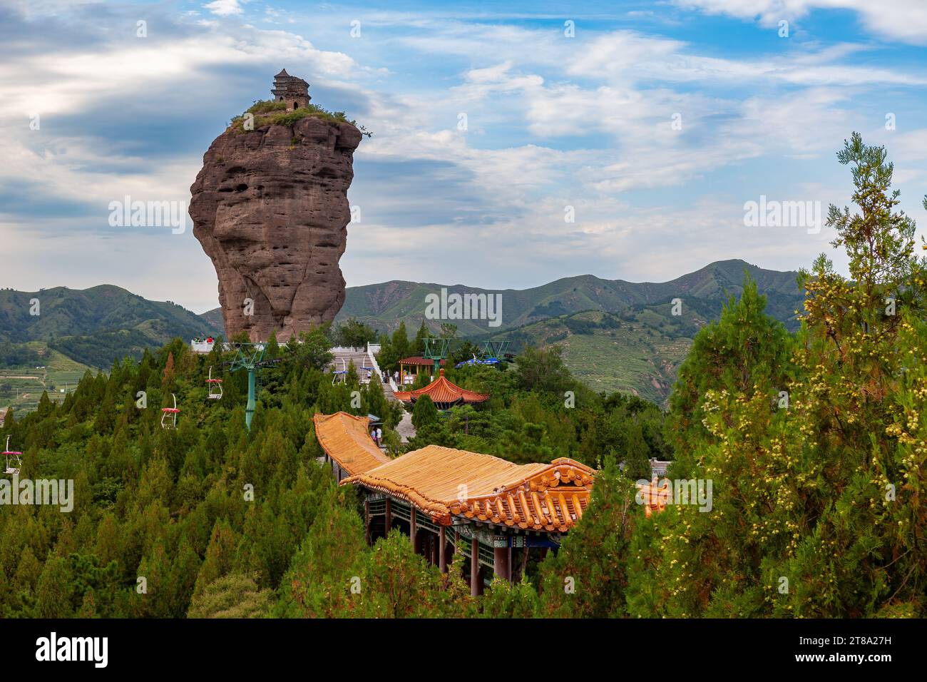 Les deux sommets de la Pagode à Chengde en Chine Banque D'Images