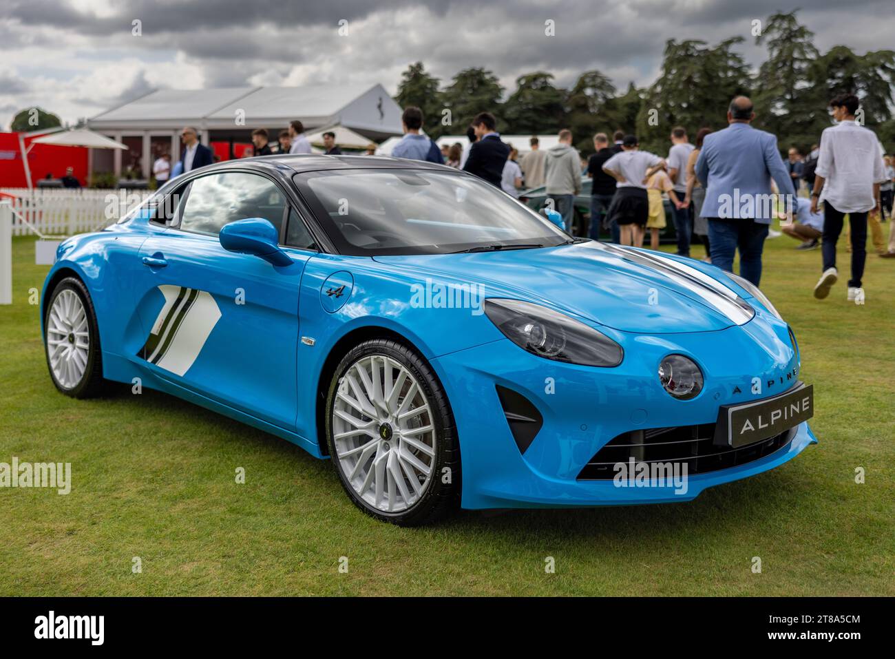 Alpine A110 San Remo 73 exposée au salon privé Concours d’Elégance qui se tient au Palais de Blenheim. Banque D'Images