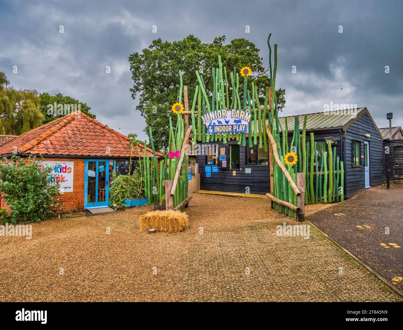 L'image est de la ferme junior Wroxham Barns et parc d'attractions pour enfants près de la ville de Wroxham dans le Norfolk et du village de Hoveton. Banque D'Images