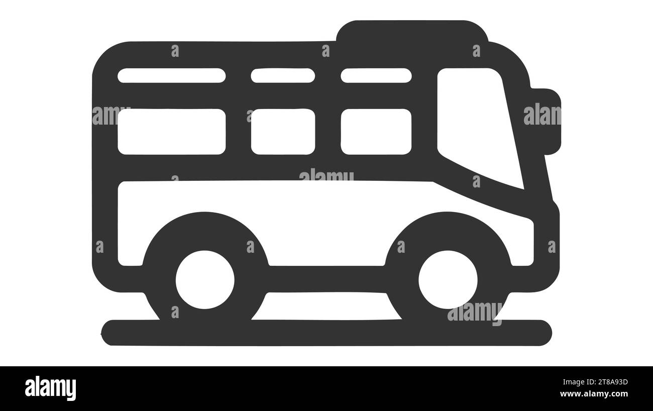 Icône de bus isolée sur fond blanc. Illustration de Vecteur