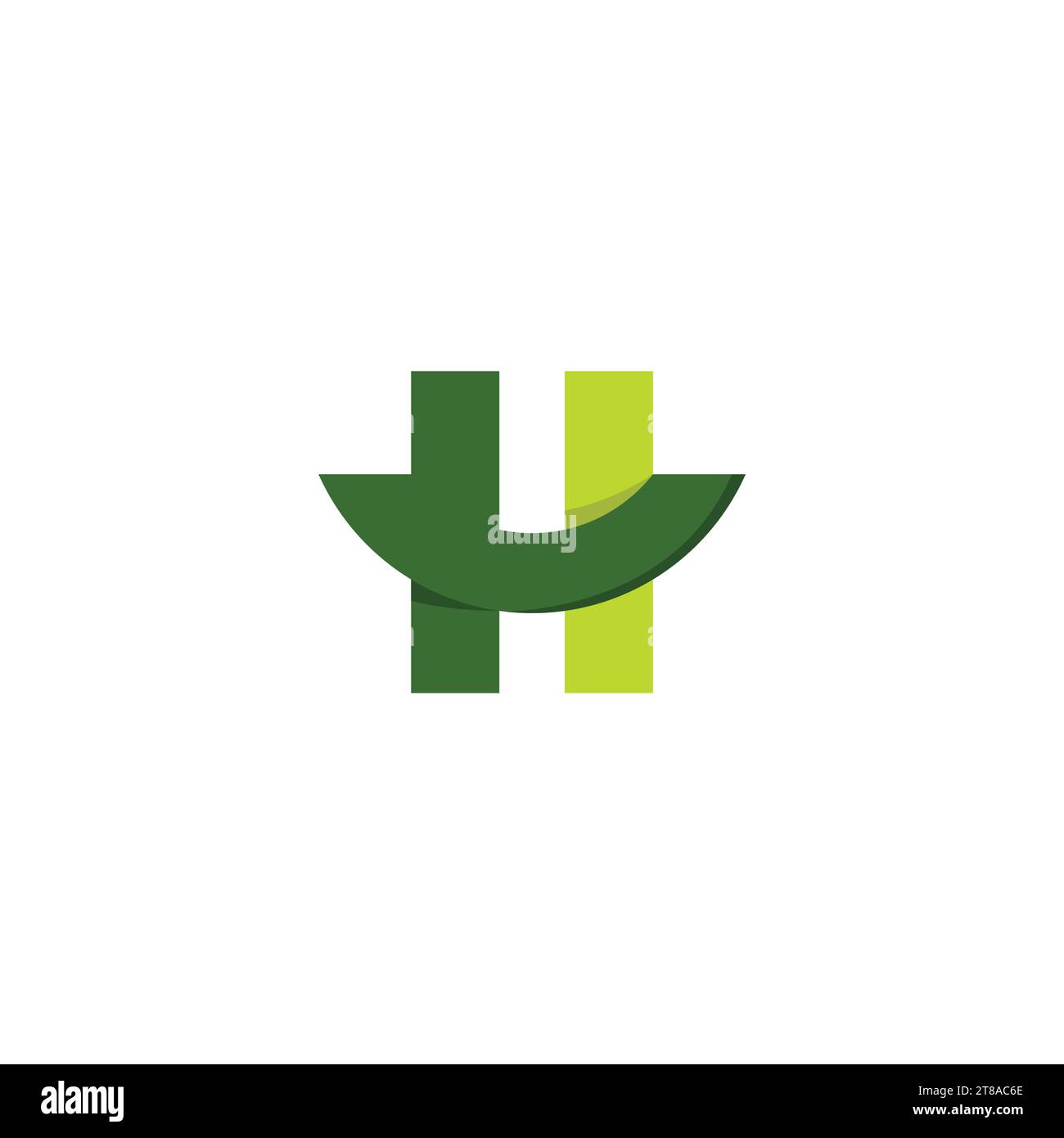 H Smile logo Design simple et unique Illustration de Vecteur