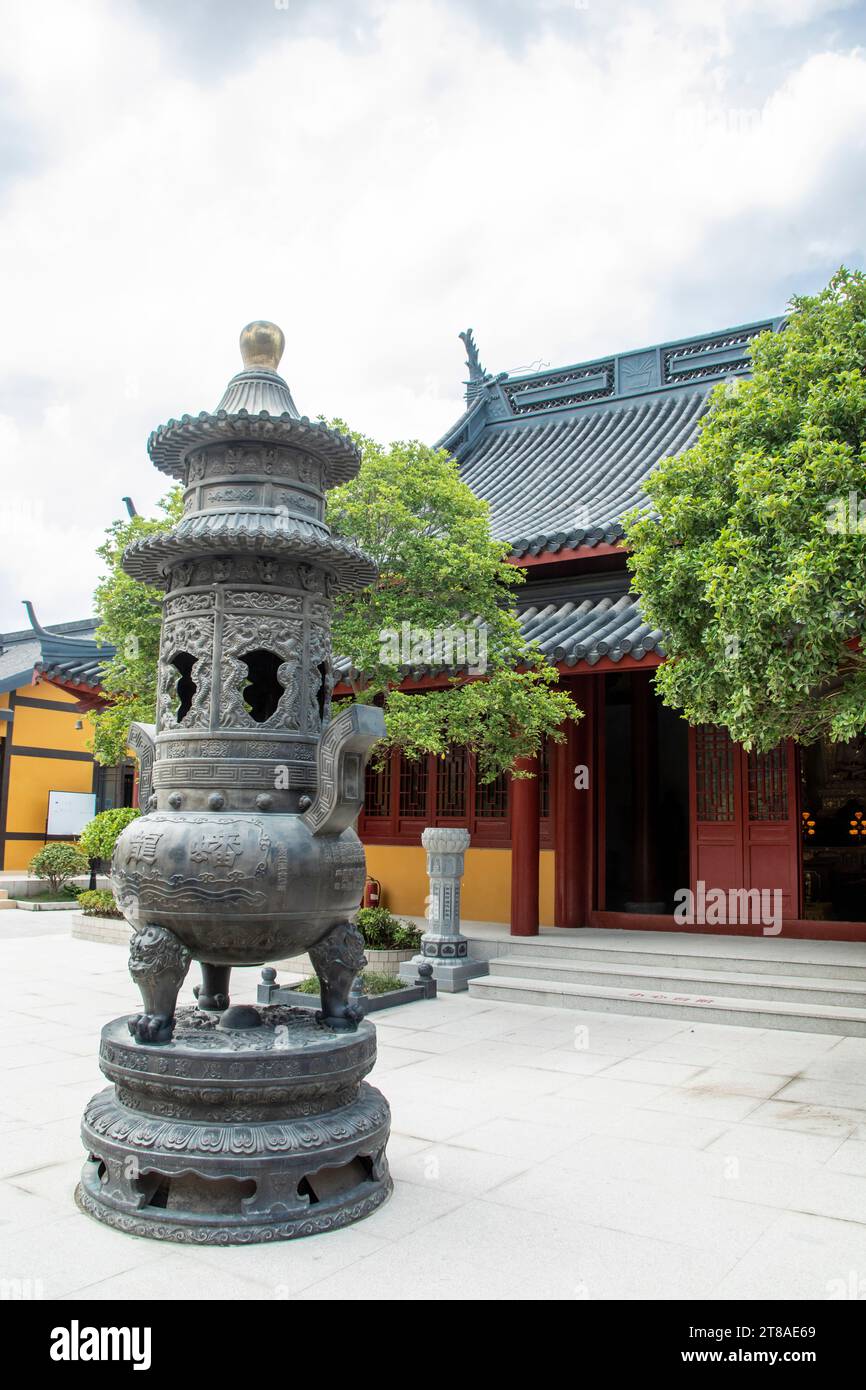 Temple PanLong à PanLong Tiandi à Panlong Qingpu Shanghai Chine. C'est l'une des anciennes villes d'eau de Chine. Banque D'Images