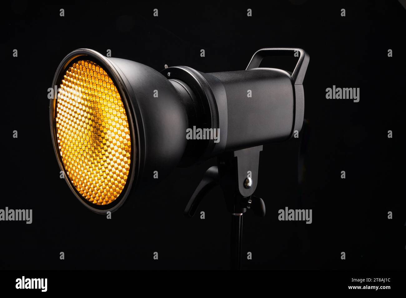 Gros plan d'une lampe de studio LED COB pour la photographie Banque D'Images