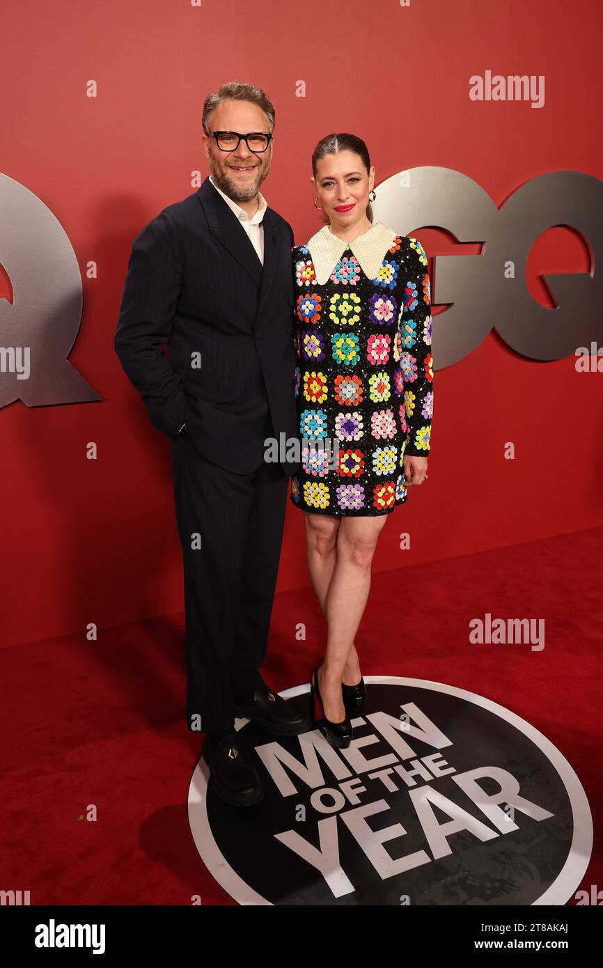 Seth Rogen, Lauren Miller Rogen participe à 2023 GQ Men of the Year au Bar Marmont le 16 novembre 2023 à Los Angeles, en Californie. Photo : Crash/imageSPACE/MediaPunch Banque D'Images