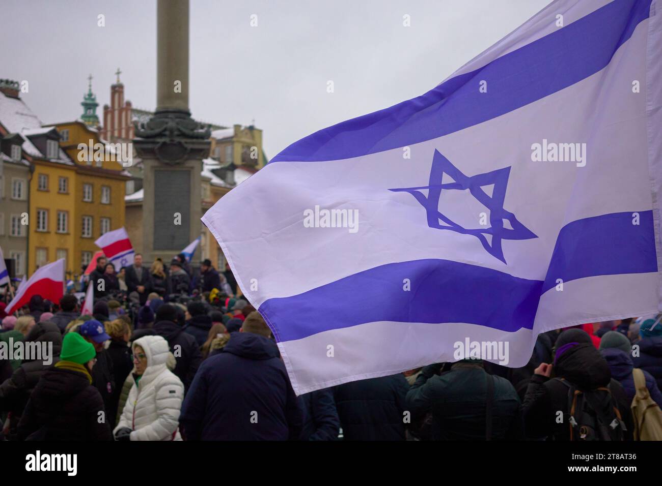 Varsovie, Mazovien, Pologne. 19 novembre 2023. Manifestation organisée par l'ambassade d'Israël (crédit image : © Hubert Mathis/ZUMA Press Wire) À USAGE ÉDITORIAL SEULEMENT! Non destiné à UN USAGE commercial ! Crédit : ZUMA Press, Inc./Alamy Live News Banque D'Images