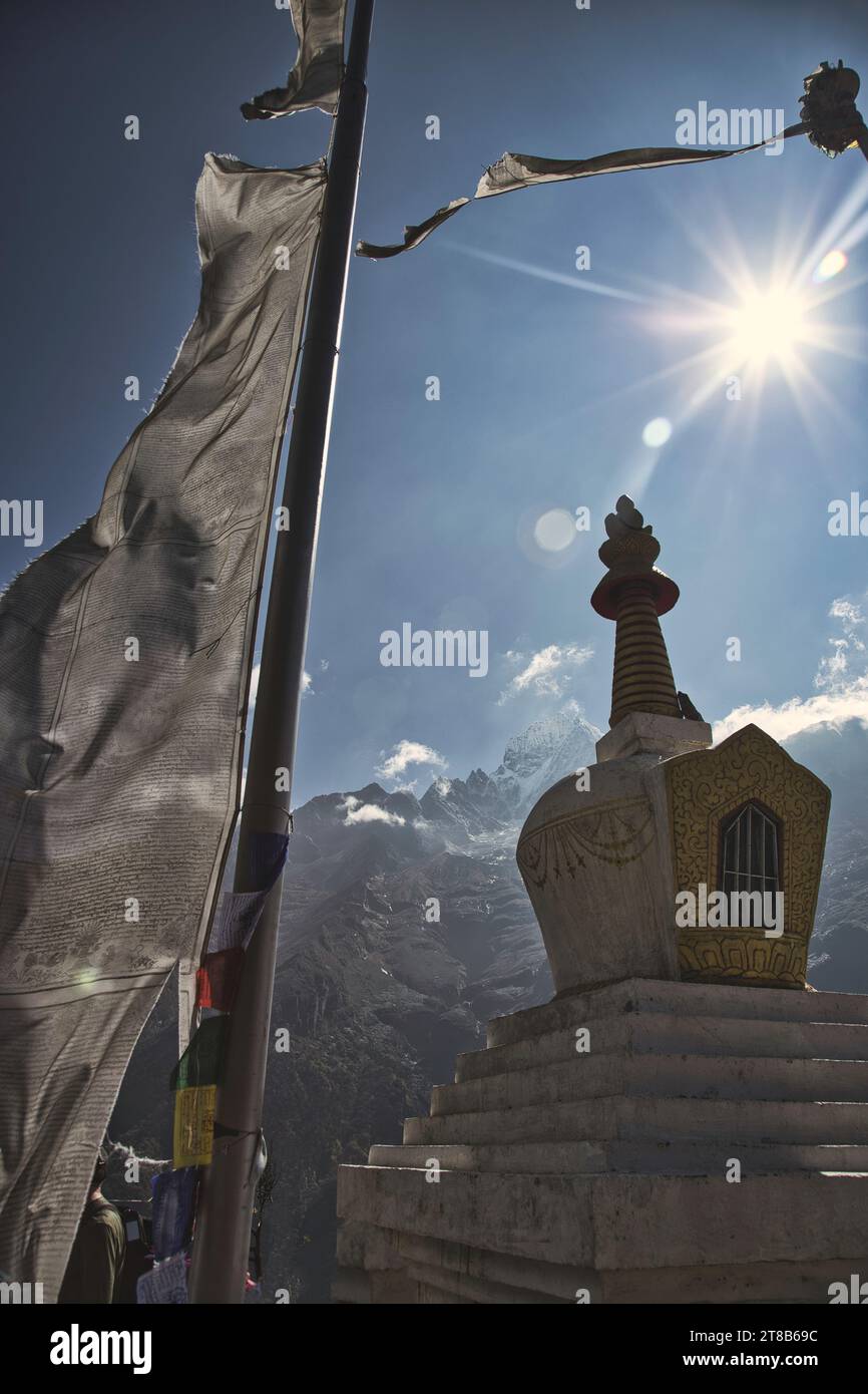 Trek du camp de base de l'Everest, Népal. Banque D'Images