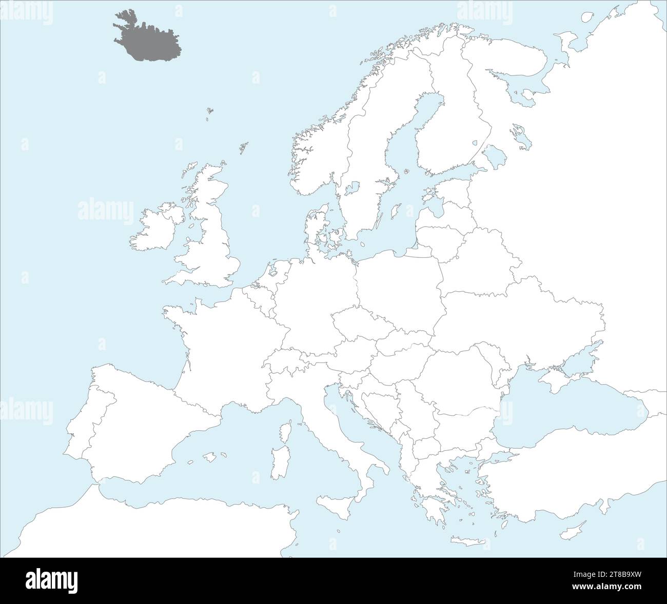 Carte de localisation de la RÉPUBLIQUE D'ISLANDE, EUROPE Illustration de Vecteur