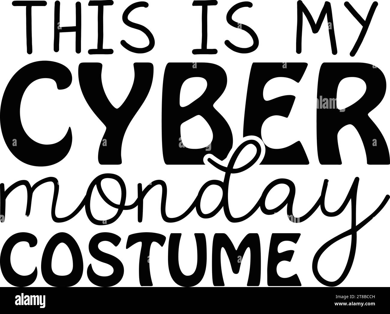 C'est mon Costume Cyber Monday Illustration de Vecteur