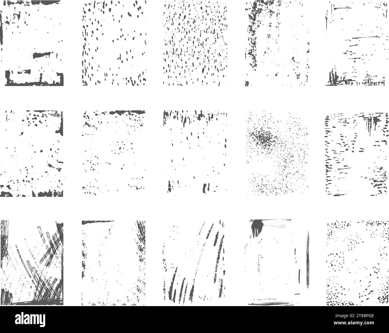 Effet grunge textures. Arrière-plan sale, coups de pinceau et taches de peinture. Éléments d'affiche décoratifs, effets vectoriels néotériques en papier vintage Illustration de Vecteur