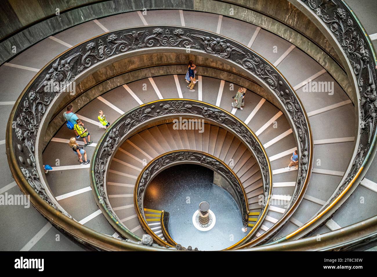 Escalier en colimaçon dans le Musée du Vatican à Rome Italie Banque D'Images